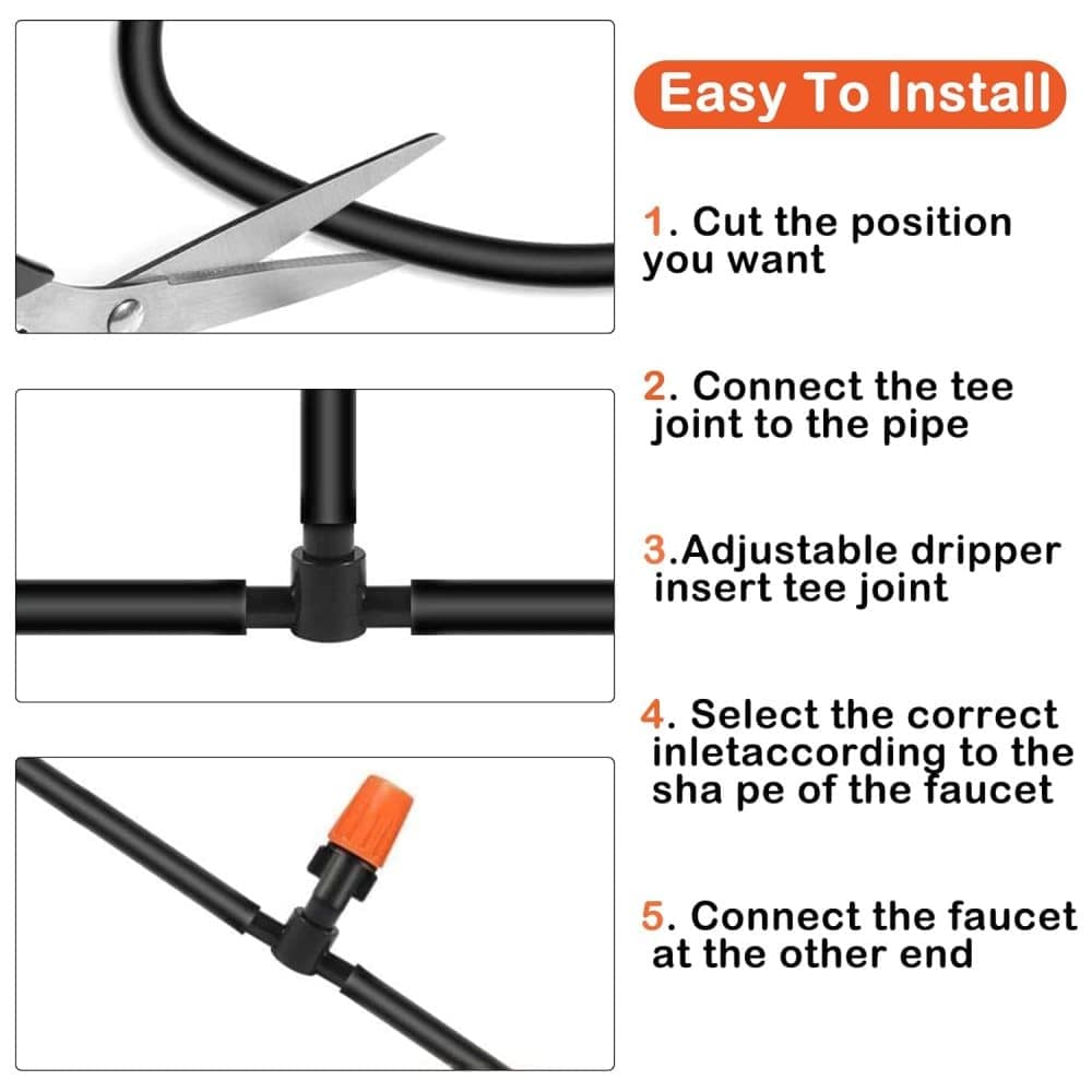 50m Automatic Drip Irrigation System for Garden Greenhouse, Lawn, Terrace, Compatible with Most Brands - Image 6
