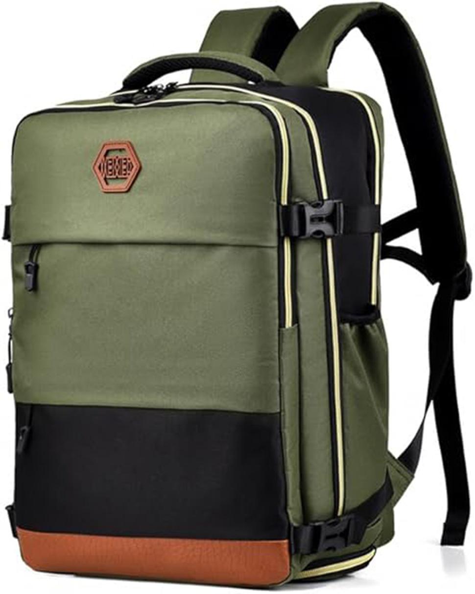 Multifunctional Backpack with Shoe Compartment for School Travel and Work, 28x19x42 cm, Green - Image 1