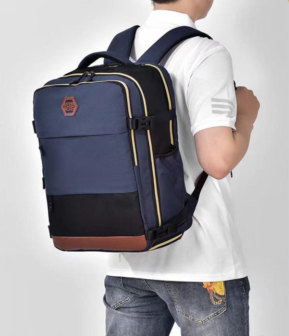 Multifunctional Backpack with Shoe Compartment for School Travel and Work, 28x19x42 cm, Green - Image 6