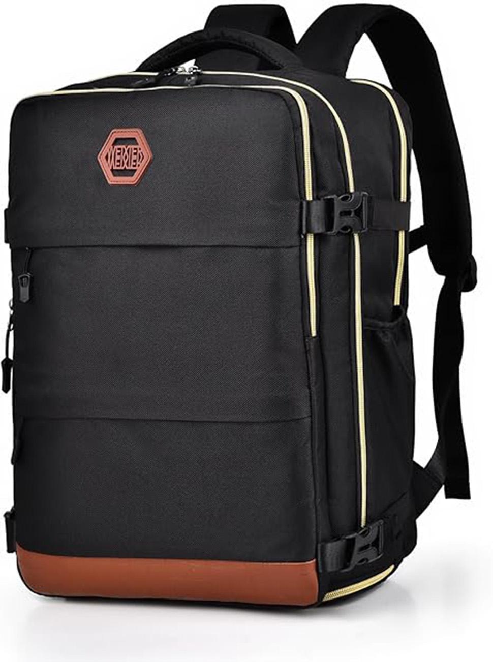 Multifunctional Backpack with Shoe Compartment for School Travel and Work, 28x19x42 cm, Black - Image 1