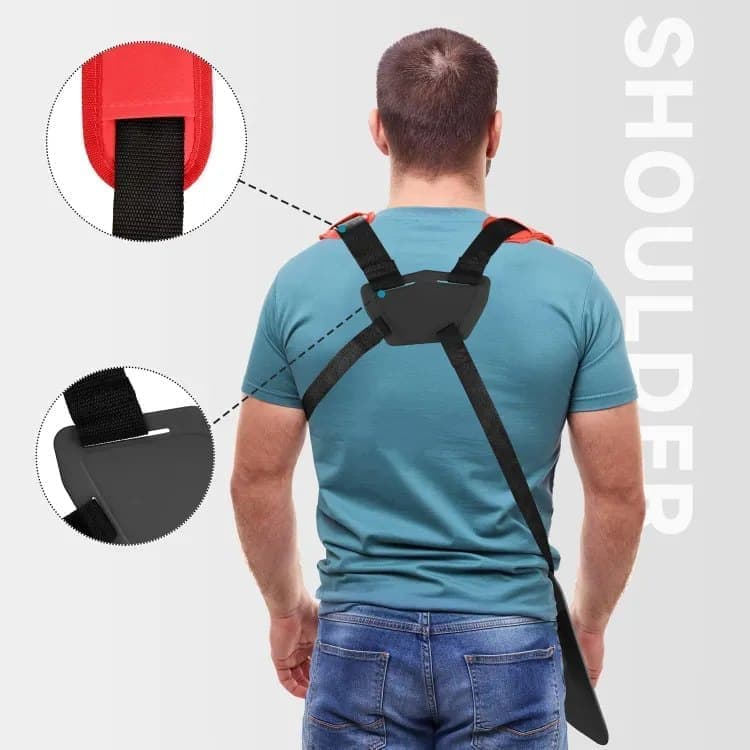 Adjustable Nylon Trimmer Strap, Compatible with Grass Trimmer and Leaf Blower, Dark Red - Image 3