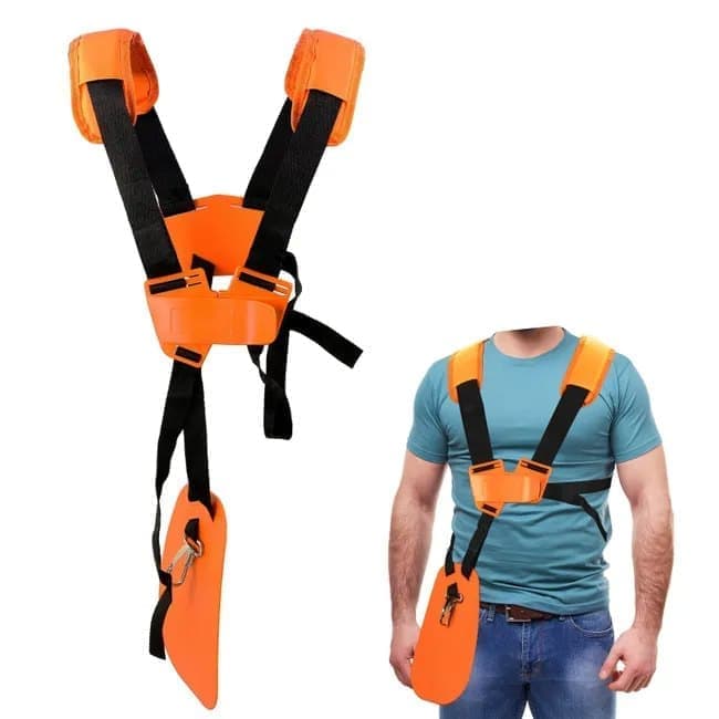 Adjustable Nylon Trimmer Strap for Grass Trimmer and Leaf Blower, Orange - Image 1