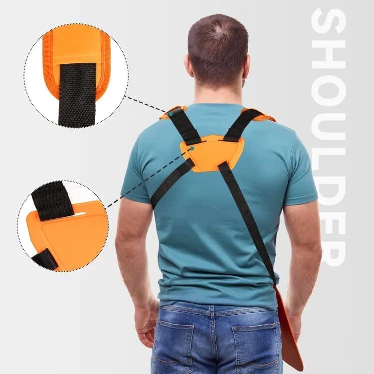 Adjustable Nylon Trimmer Strap for Grass Trimmer and Leaf Blower, Orange - Image 3