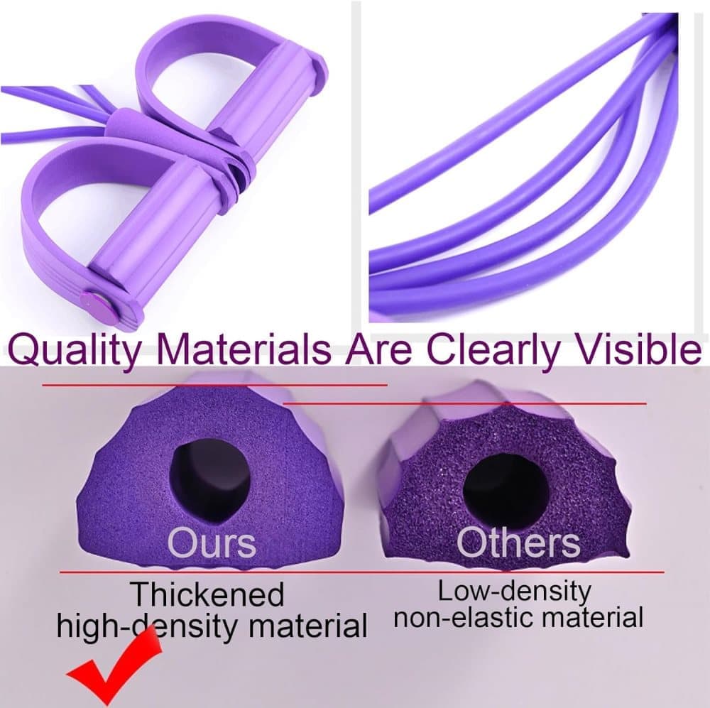 Purple Abdominal Trainer Exercise Band for Sit-Up Training, Multifunctional Tension Rope Fitness Pedal Slap Pull Band - Image 7