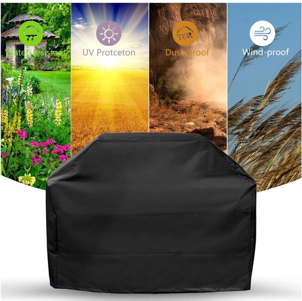 Heavy Duty Grill Cover 210D Oxford Waterproof UV Protection, 145x61x117 cm - Image 2