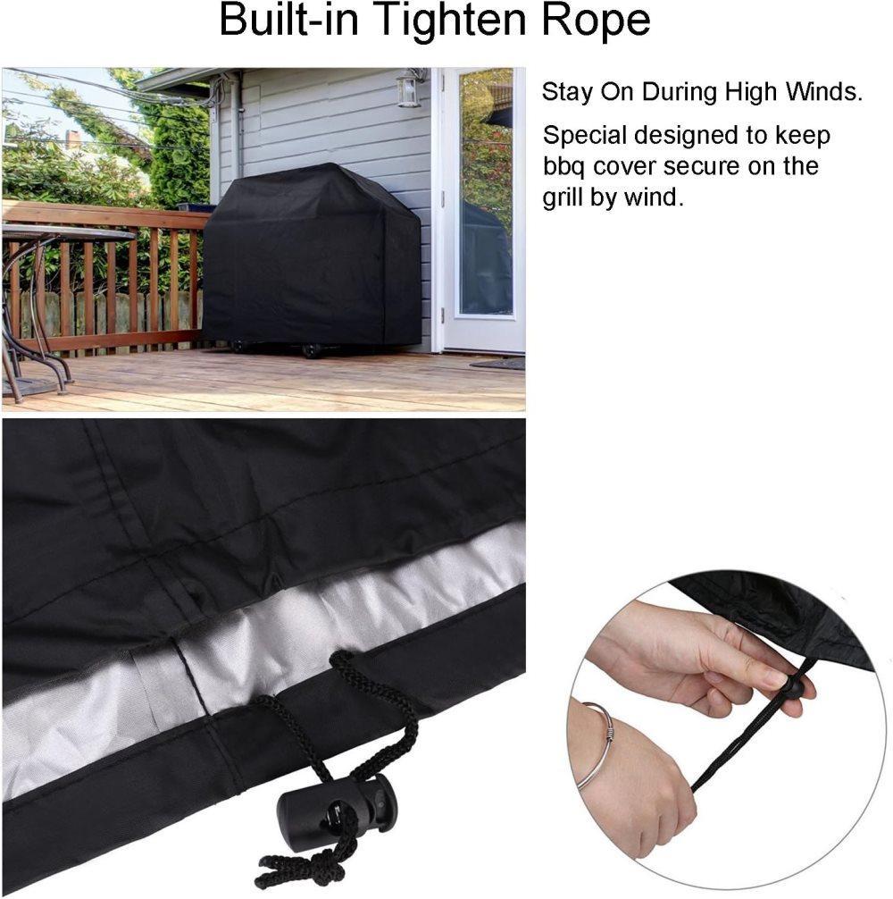 Heavy Duty Grill Cover 210D Oxford Waterproof UV Protection, 145x61x117 cm - Image 5