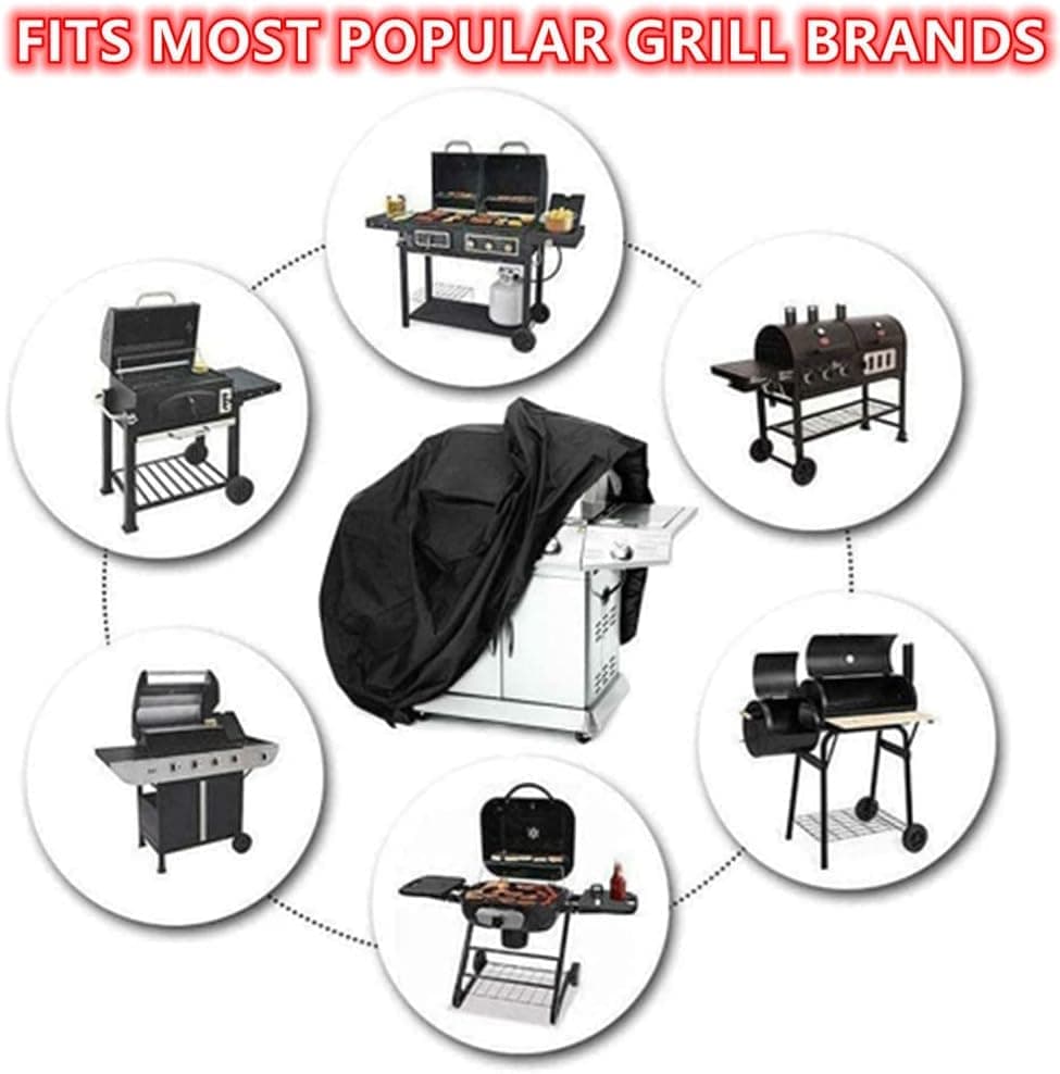 Heavy Duty Grill Cover 210D Oxford Waterproof UV Protection, 145x61x117 cm - Image 7