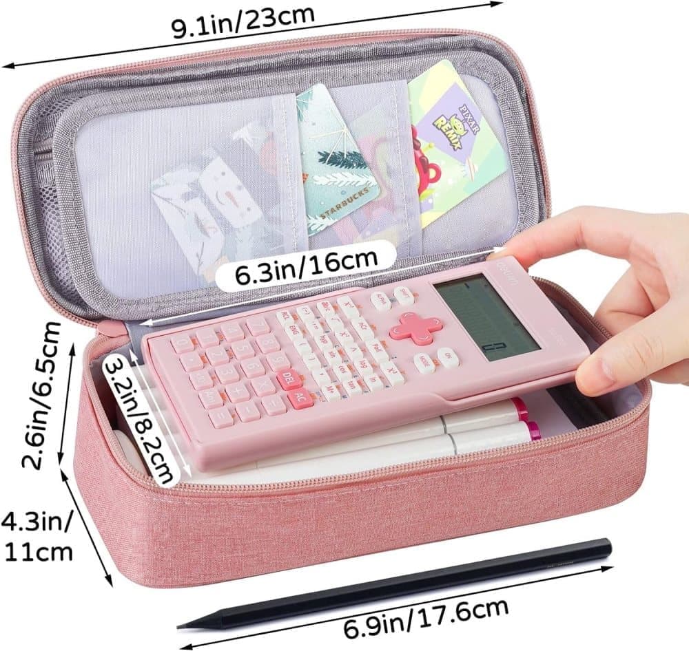 1 Pack Large Capacity Pencil Case, Multifunctional Lightweight Durable Organizer for Students and Office, Pink - Image 4