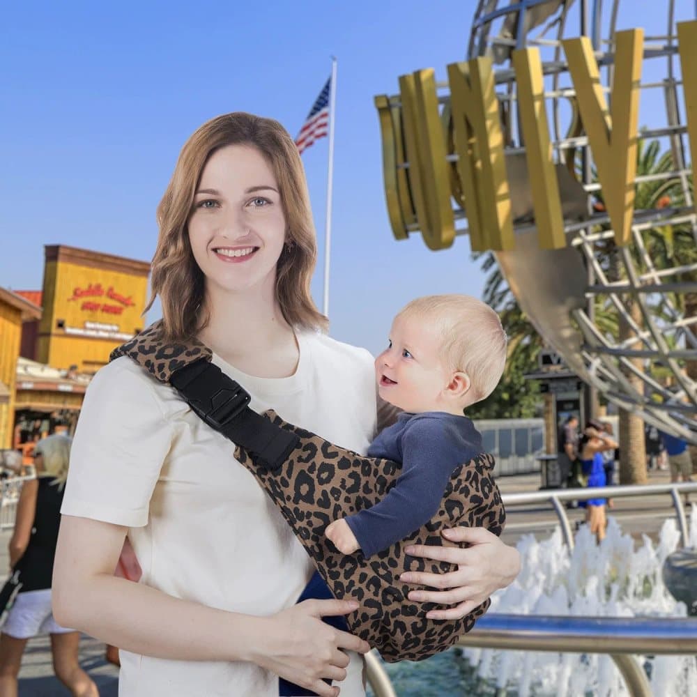 Baby Carrier Ergonomic Non-Slip Adjustable with Wide Shoulder Straps for Children 0-36 Months, up to 15 kg, Cotton - Image 3