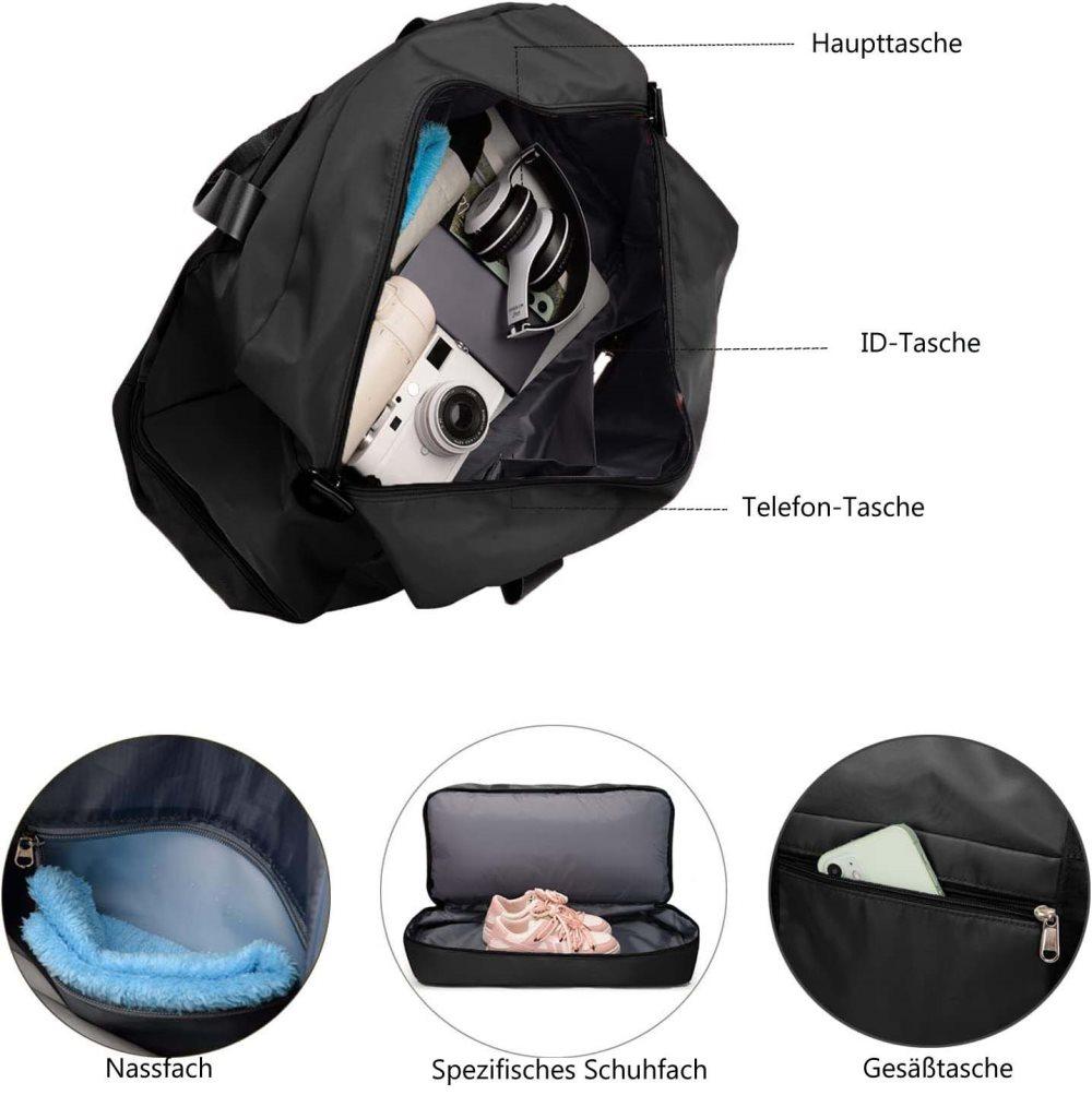 Large Capacity Waterproof Nylon Sport Gym Bag for Women and Men - Image 2