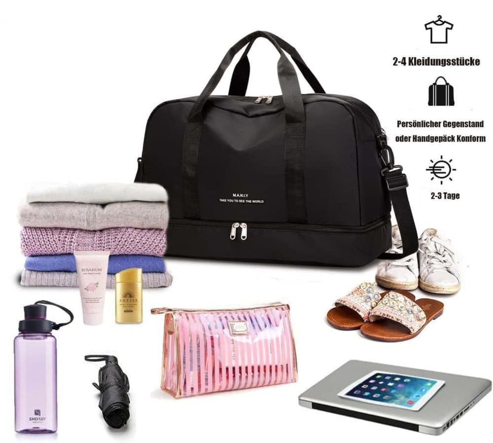 Large Capacity Waterproof Nylon Sport Gym Bag for Women and Men - Image 3
