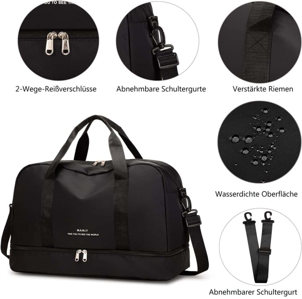 Large Capacity Waterproof Nylon Sport Gym Bag for Women and Men - Image 4
