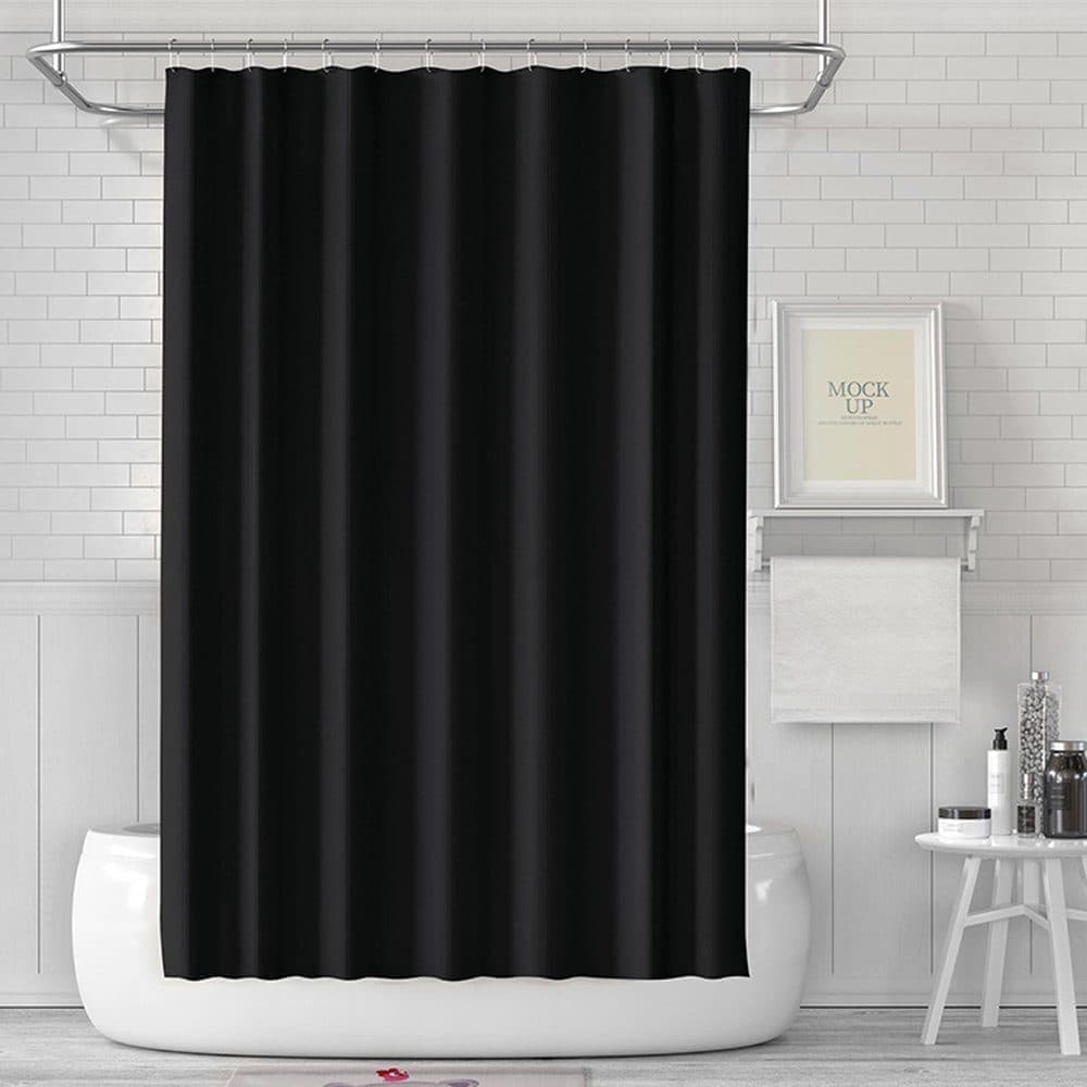 1 Reinforced PEVA Shower Curtain Waterproof Mildew Resistant Quick-Drying, 180x180cm, Black - Image 6