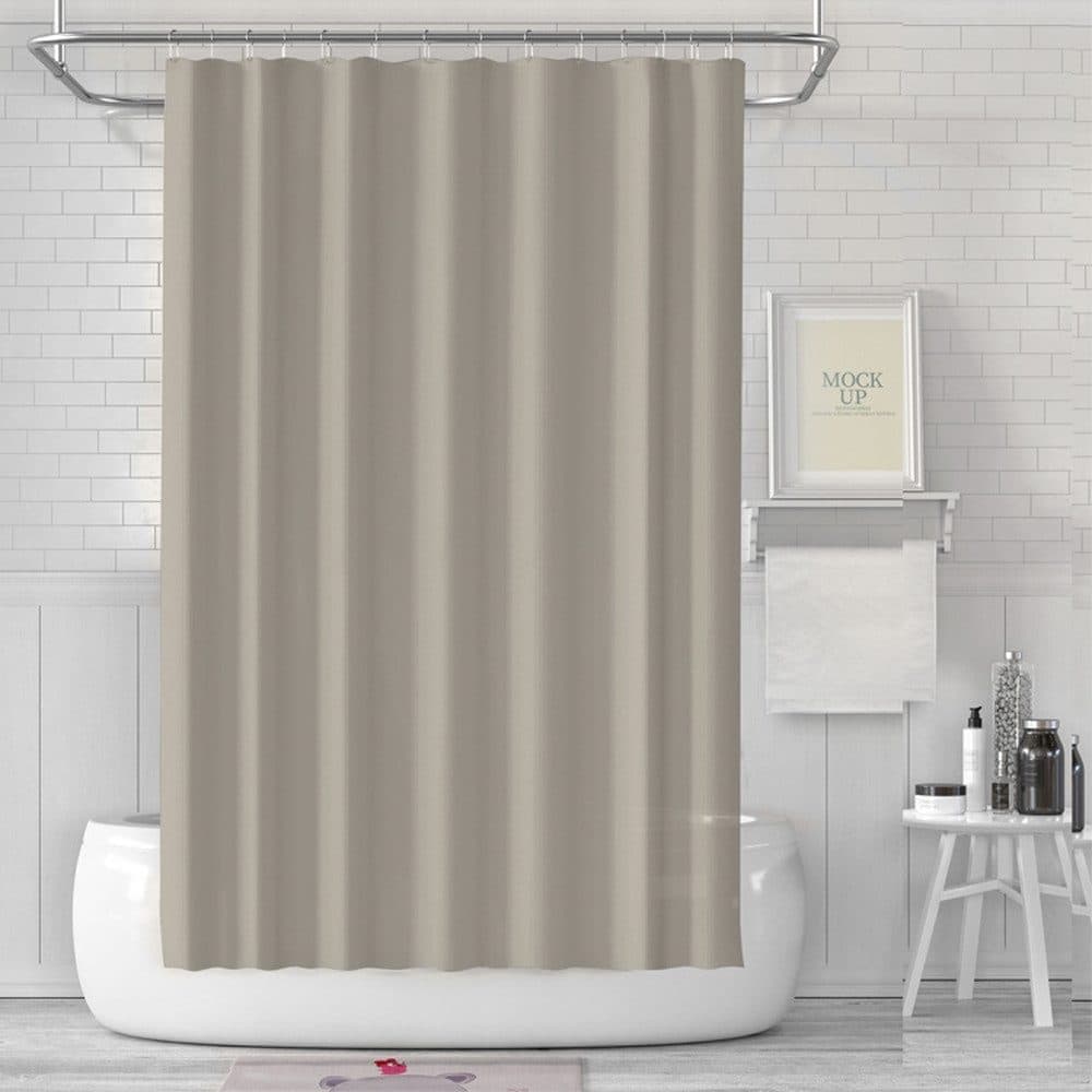 Waterproof Reinforced PEVA Shower Curtain Mildew Resistant Colorfast Durable Quick-Drying, 71x72 inches, Beige - Image 6