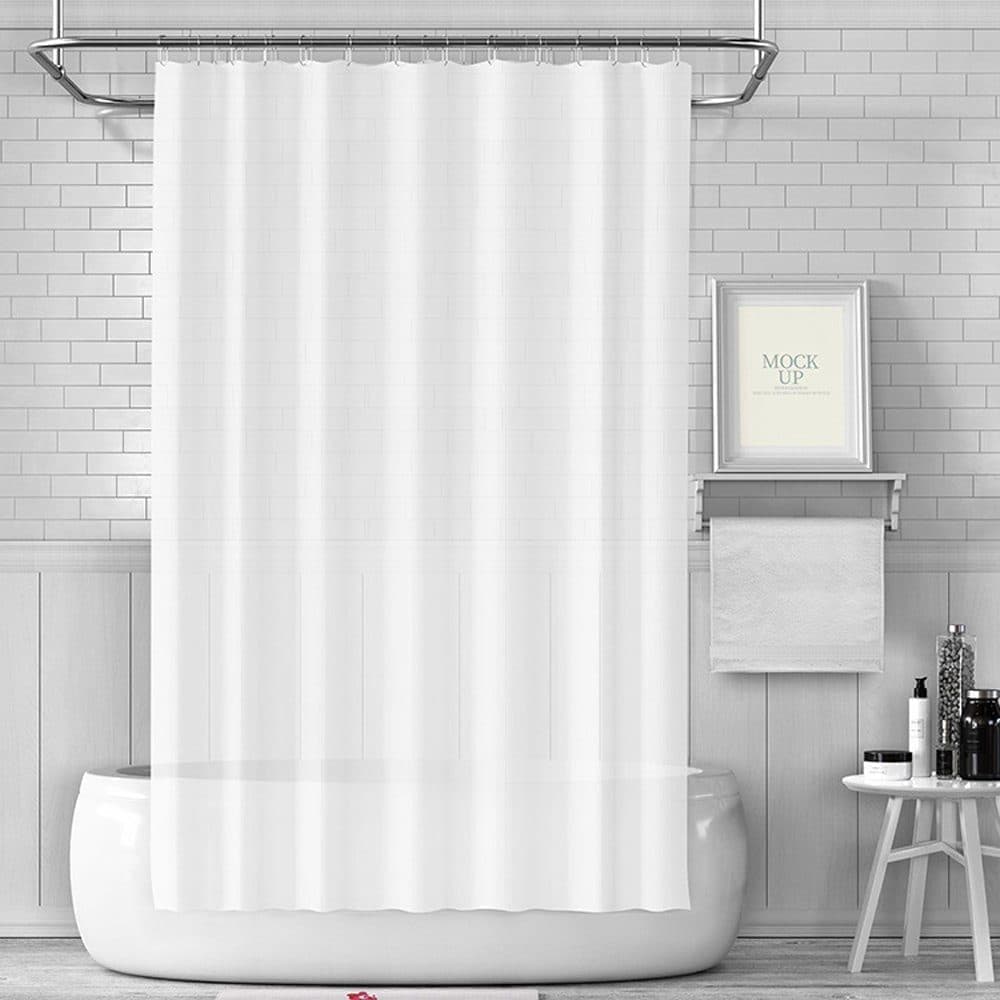 Waterproof PEVA Shower Curtain 72x72 inches, Mildew Resistant Quick-Drying Bathroom Divider, Colorfast, White - Image 6