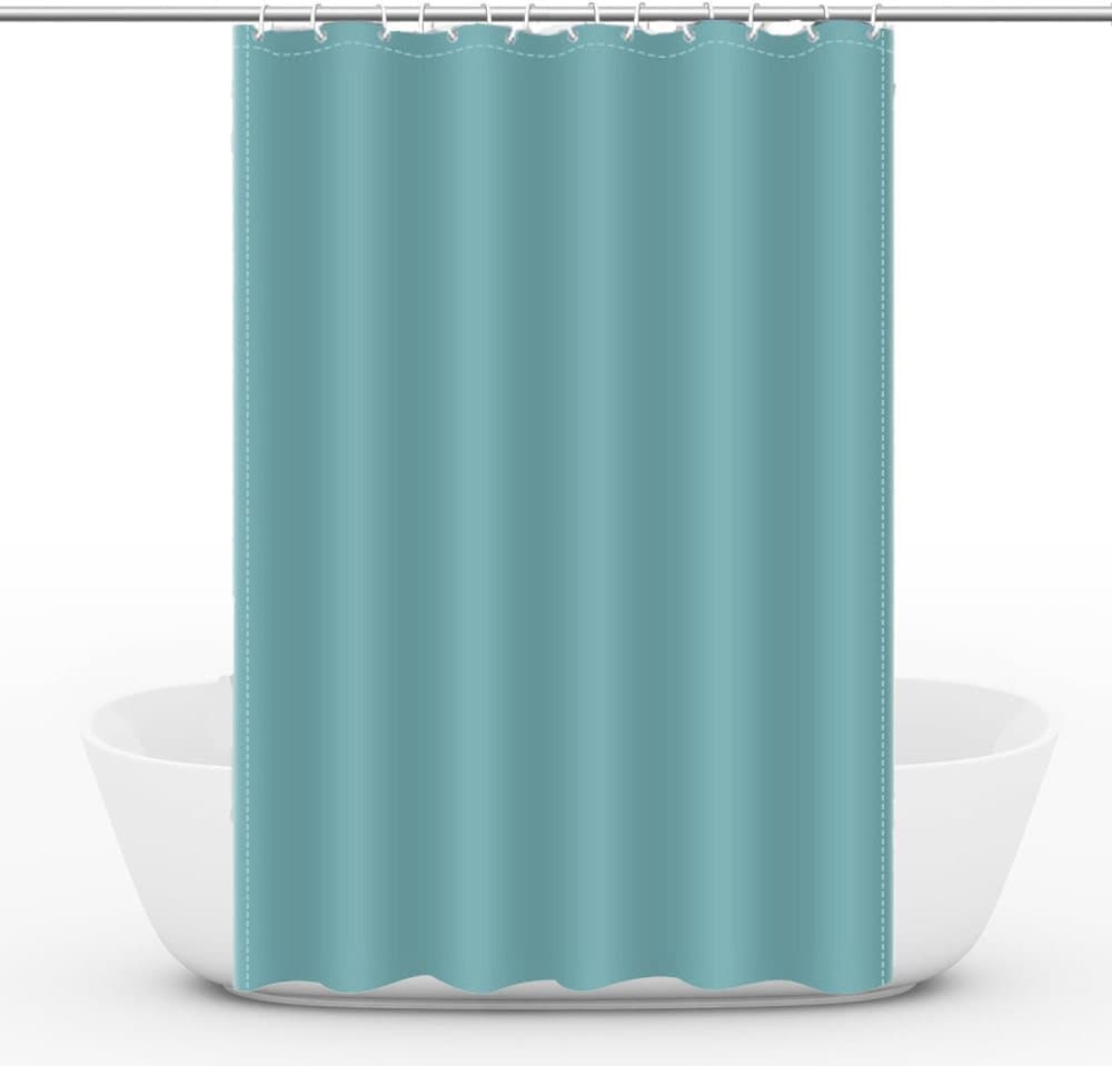 Reinforced PEVA shower curtain waterproof mildew resistant colorfast durable quick-drying, 72x72 inches, Dark green - Image 1