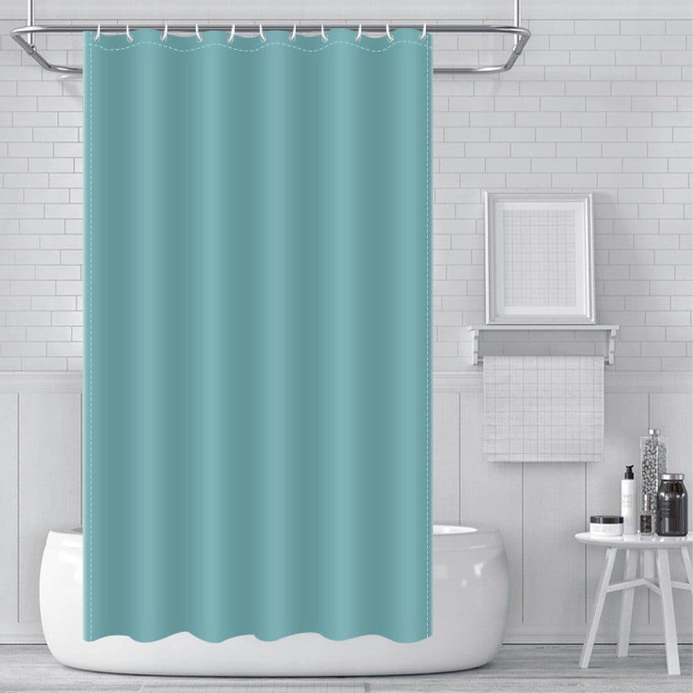 Reinforced PEVA shower curtain waterproof mildew resistant colorfast durable quick-drying, 72x72 inches, Dark green - Image 6