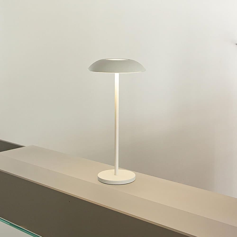 Rechargeable Wireless LED Table Lamp with Adjustable Brightness, 2600mAh Battery, Portable Bedside Lamp, White - Image 3