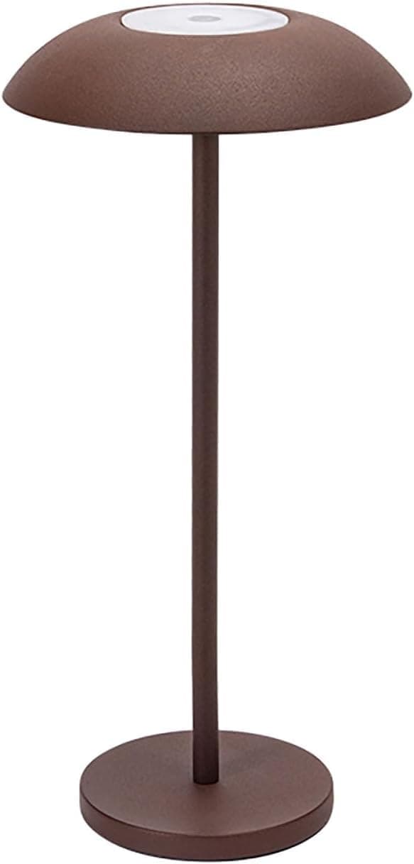 Rechargeable LED Table Lamp 2600mAh Wireless Portable Adjustable Brightness Bedside Light, Brown - Image 1