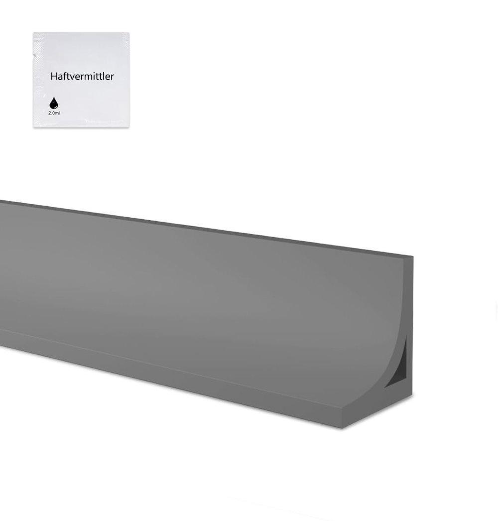 2M Flexible Silicone Shower Threshold Water Barrier, 3 cm high, Gray, Prevent Splashes - Image 1