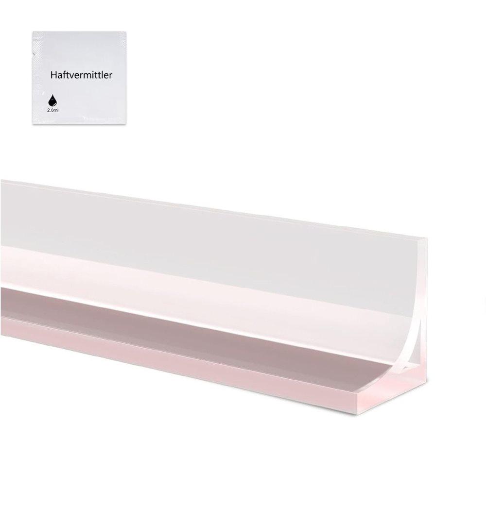 2M Flexible Silicone Shower Threshold and Water Barrier, 3 cm high, Transparent, Waterproof to Prevent Splashes - Image 1