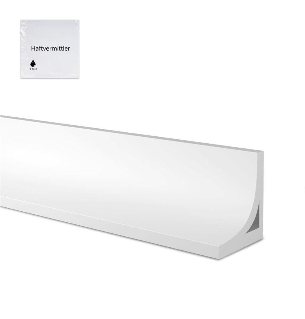 2M White 3cm High Flexible Silicone Shower Threshold Water Barrier, Waterproof Strip to Prevent Splashes - Image 1