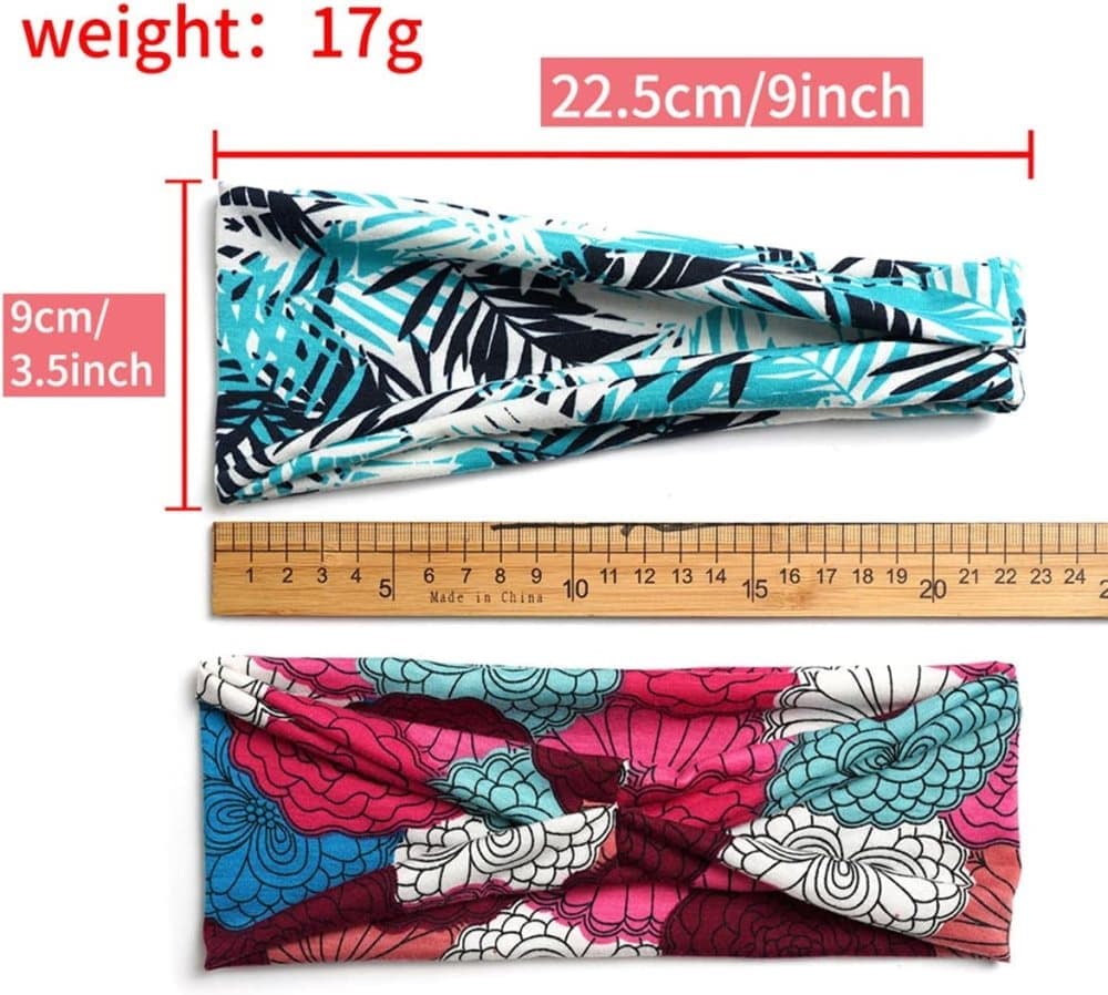 6 pcs Elastic Hair Band Headband for Yoga Training, Patterned - Image 5
