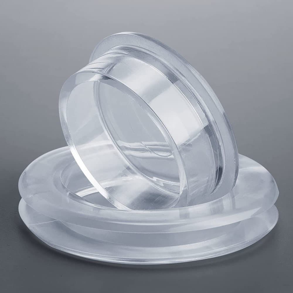 4-pack Transparent Silicone Umbrella Hole Ring and Cap for Garden and Patio, 2.5-inch - Image 7