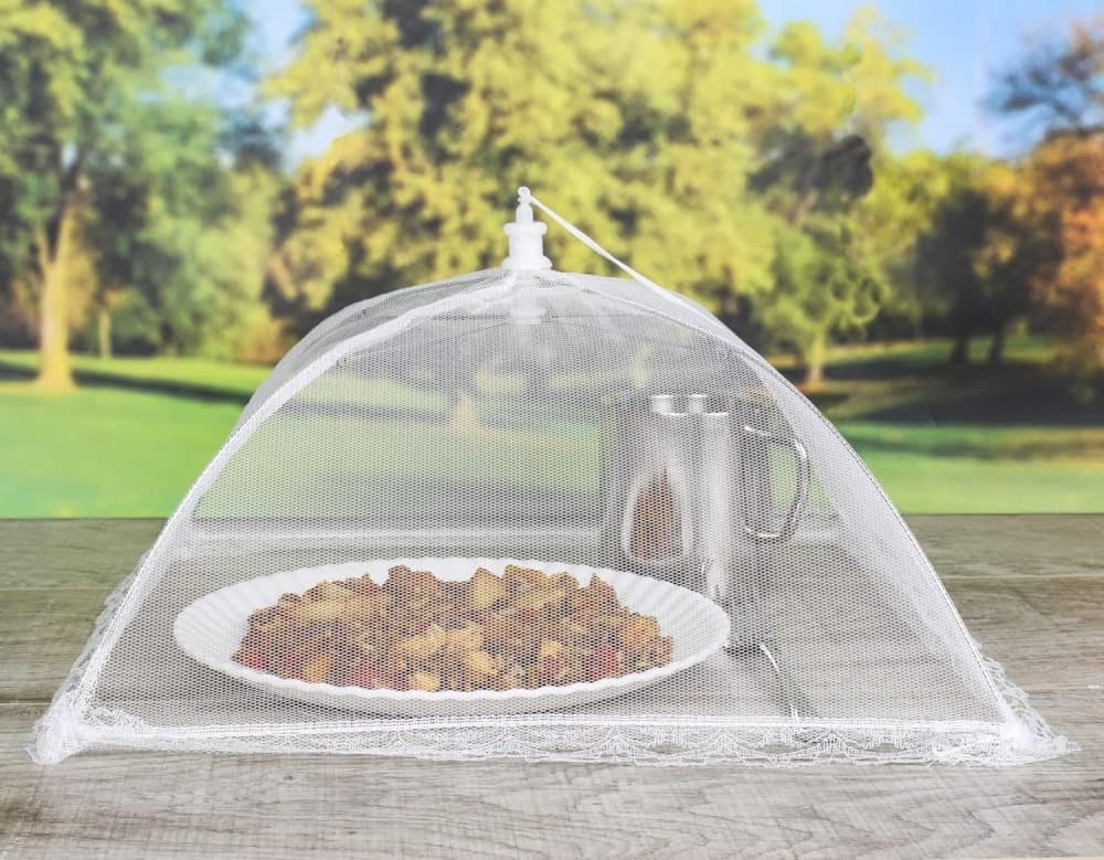 4 Pack Pop-up Food Cover Mesh Insect Net, Foldable for Camping Picnic Grilling, 43cm, Compatible with Oral-B Braun - Image 2