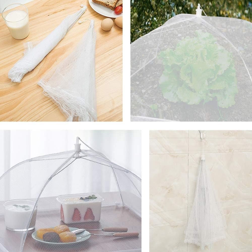 4 Pack Pop-up Food Cover Mesh Insect Net, Foldable for Camping Picnic Grilling, 43cm, Compatible with Oral-B Braun - Image 6