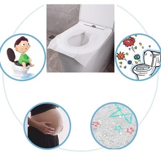 40 pcs Biodegradable Toilet Seat Covers, Flushable Travel Toilet Covers, 38x46cm - Image 6