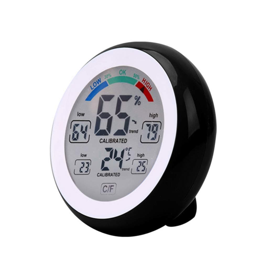 Digital Thermometer Hygrometer Indoor Outdoor Wireless Touch Screen Waterproof, for Bathroom Kitchen Children's Room Home Office - Image 1
