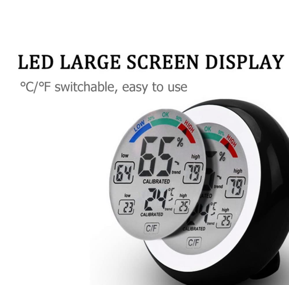 Digital Thermometer Hygrometer Indoor Outdoor Wireless Touch Screen Waterproof, for Bathroom Kitchen Children's Room Home Office - Image 6