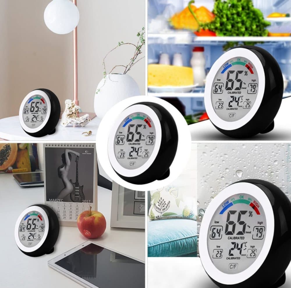 Digital Thermometer Hygrometer Indoor Outdoor Wireless Touch Screen Waterproof, for Bathroom Kitchen Children's Room Home Office - Image 7