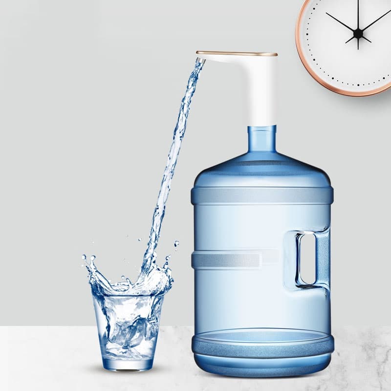 Electric Water Pump Automatic Dispenser with USB Charging for Water Refilling and Cold Water Distribution, White - Image 2
