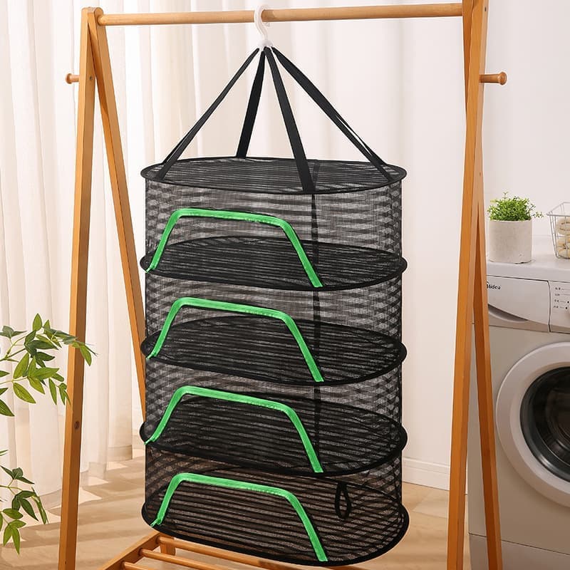 3 Layer Hanging Drying Net, 40x60cm, Foldable with Zipper for Plants Seeds and Fish - Image 5