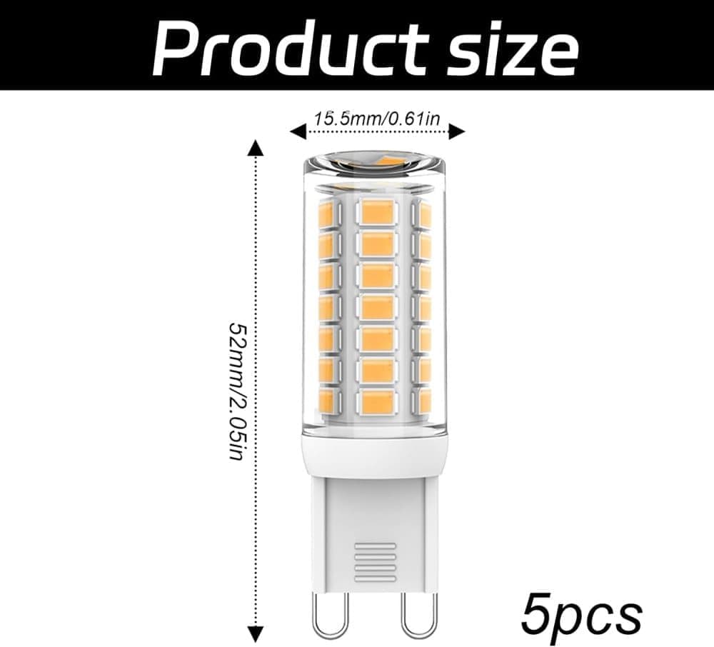 5pcs G9 LED Bulbs 3W White Light - Image 2