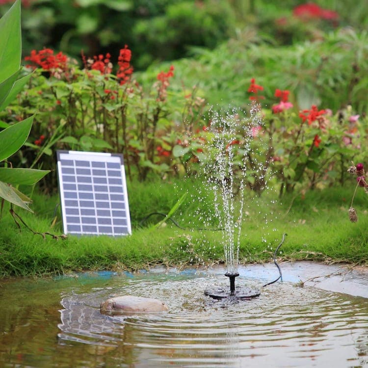 5W Solar Fountain Pump with 6 Nozzles, Floating Bird Bath, Solar Powered Garden Water Pump - Image 2