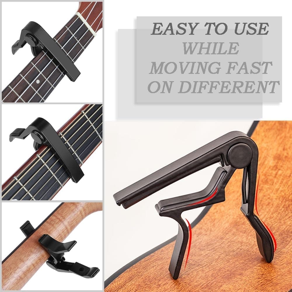 Guitar Capo Clamp, Compatible with Acoustic and Electric Guitars - Image 5