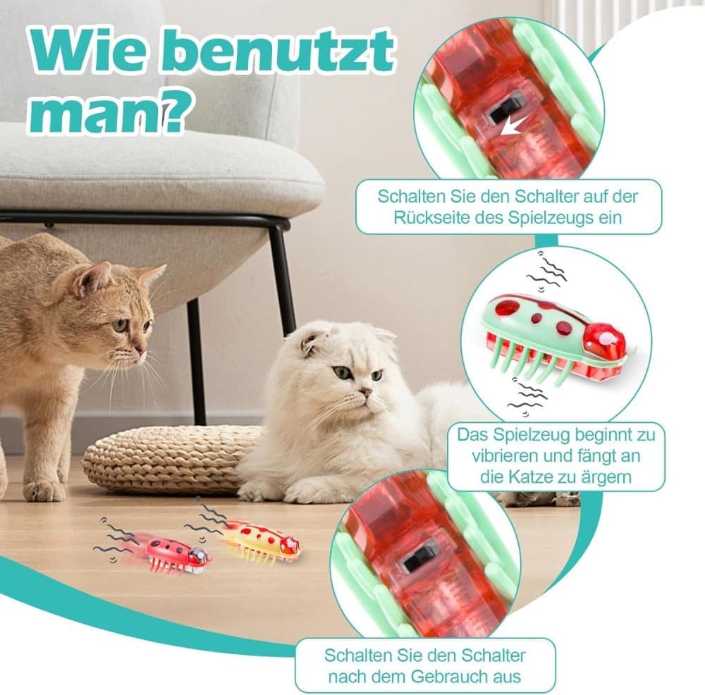 7-Piece Interactive Pet Toy for Cats and Dogs, Mini Beetle Electric Toy, Compatible with Small Pets, 4 Inches - Image 4