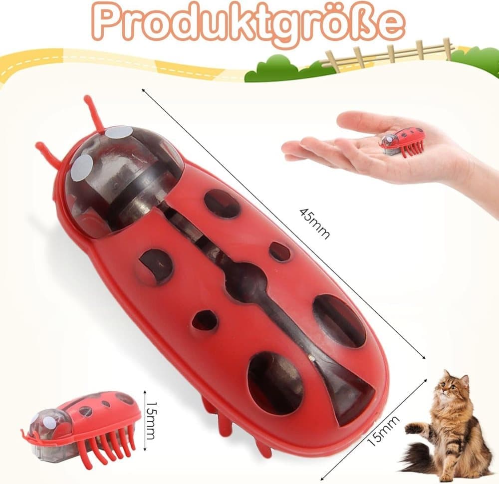 4-Piece Interactive Pet Toy for Cats and Dogs, Mini Beetle Electric Toy, Compatible with Small Pets, 4 Inches - Image 2