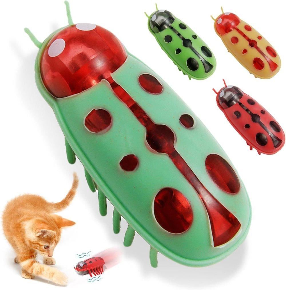 4-Piece Interactive Pet Toy for Cats and Dogs, Mini Beetle Electric Toy, Compatible with Small Pets, 4 Inches - Image 3