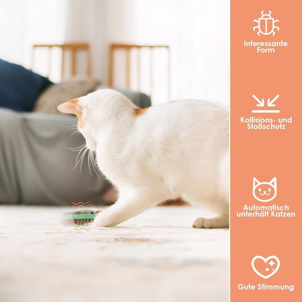 4-Piece Interactive Pet Toy for Cats and Dogs, Mini Beetle Electric Toy, Compatible with Small Pets, 4 Inches - Image 7