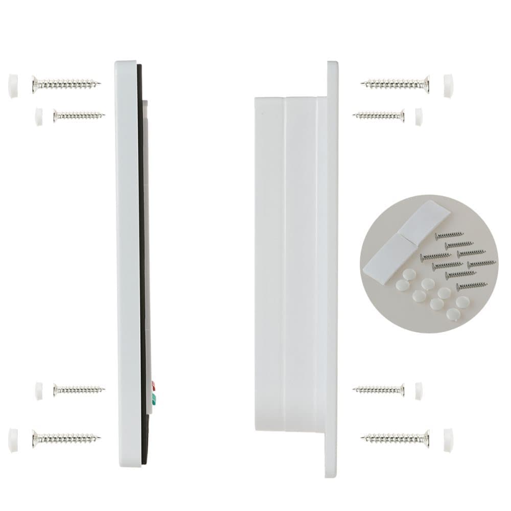 1 Cat Flap with 4 Locking Positions for Small Dogs and Cats, Easy Installation, White - Image 3