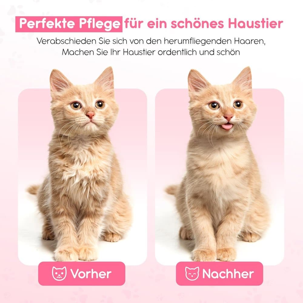 Dog brush and fur brush for dogs and cats, Pink - Image 2