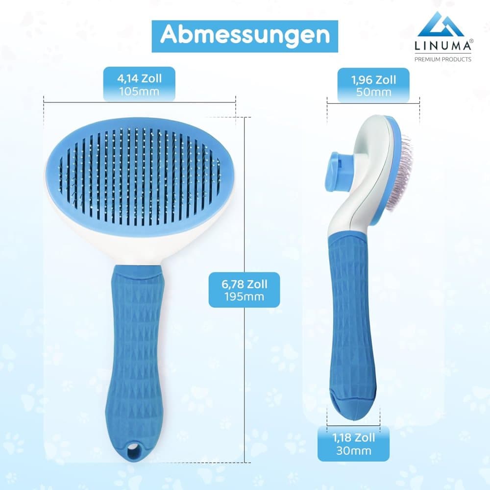 Dog brush for dogs and cats, fur brush, compatible with all breeds, Blue - Image 7