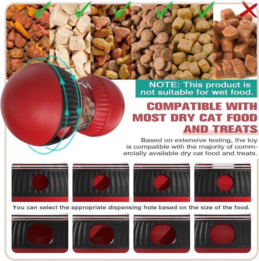 Interactive Cat Toy with Bird Sounds Slow Feeder Food Dispenser for Indoor Cats, Compatible with All Breeds - Image 4