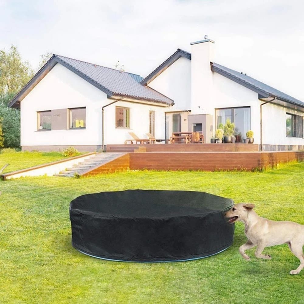 1 Round Pool Cover, 162x30cm, for Children, Sandbox & Toys Protection, Sun Protection, Dog Pool Cover - Image 4
