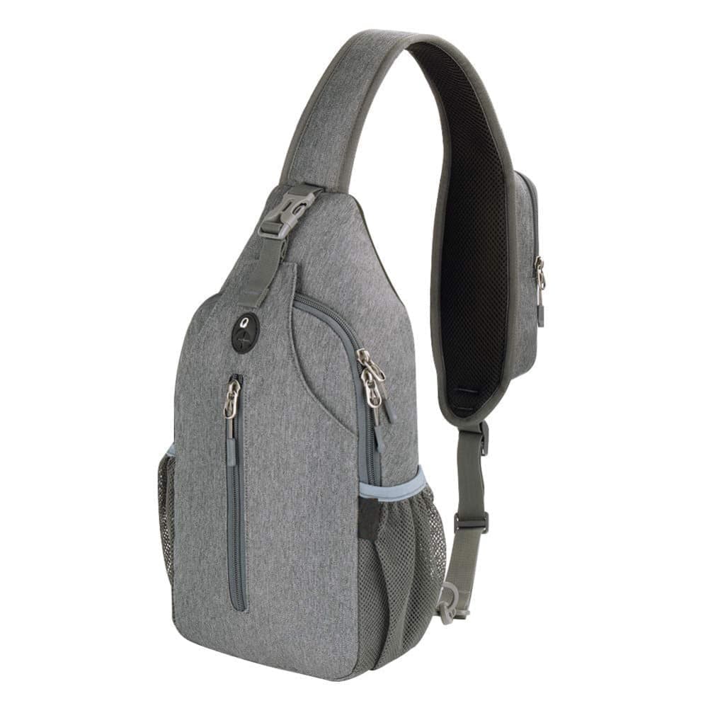 Unisex Multifunctional Shoulder Bag Crossbody Chest Backpack with Headphone Jack for Hiking Travel Climbing, Dark Gray - Image 1