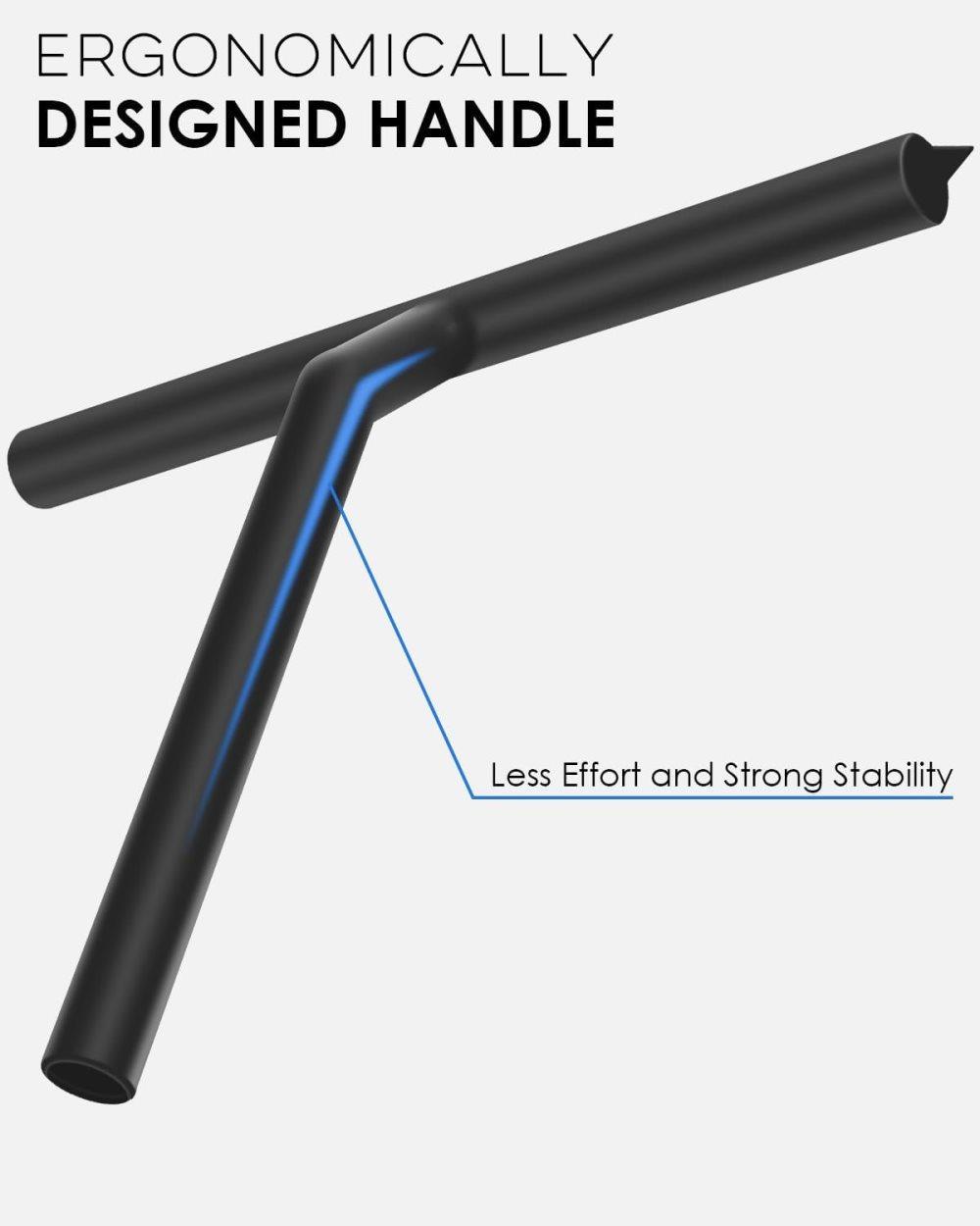 Silicone shower scraper with hook for windows shower door and car window, gray - Image 4